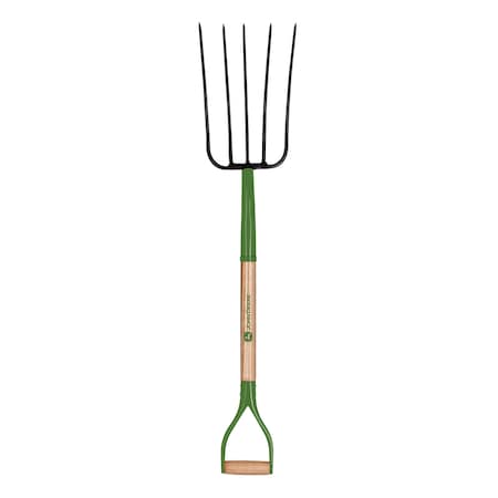 John Deere John Deere 5 Tine Steel Compost Fork 36 in. Wood Handle BPJ-5D-JD